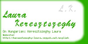 laura keresztszeghy business card